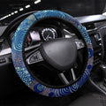 Adelaide Strikers Steering Wheel Cover Indigenous Dot Art Superhero Batter Tribal Pattern