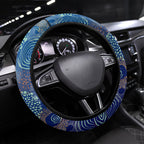 Adelaide Strikers Steering Wheel Cover Indigenous Dot Art Superhero Batter Tribal Pattern