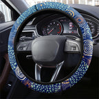 Adelaide Strikers Steering Wheel Cover Indigenous Dot Art Superhero Batter Tribal Pattern