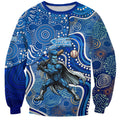 Adelaide Strikers Sweatshirt Indigenous Dot Art Superhero Batter Tribal Pattern
