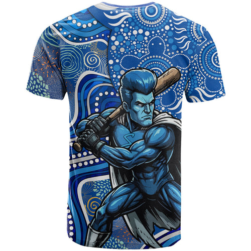 Adelaide Strikers T Shirt Indigenous Dot Art Superhero Batter Tribal Pattern