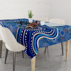 Adelaide Strikers Tablecloth Indigenous Dot Art Superhero Batter Tribal Pattern