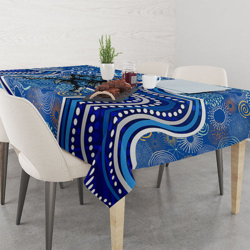 Adelaide Strikers Tablecloth Indigenous Dot Art Superhero Batter Tribal Pattern