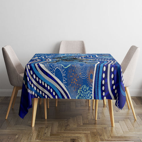 Adelaide Strikers Tablecloth Indigenous Dot Art Superhero Batter Tribal Pattern