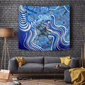 Adelaide Strikers Tapestry Indigenous Dot Art Superhero Batter Tribal Pattern