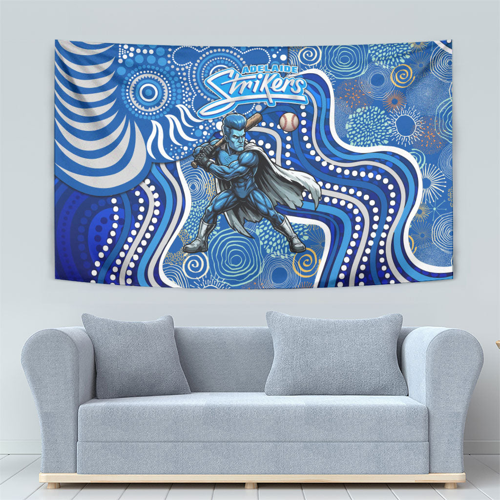 Adelaide Strikers Tapestry Indigenous Dot Art Superhero Batter Tribal Pattern