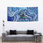 Adelaide Strikers Tapestry Indigenous Dot Art Superhero Batter Tribal Pattern