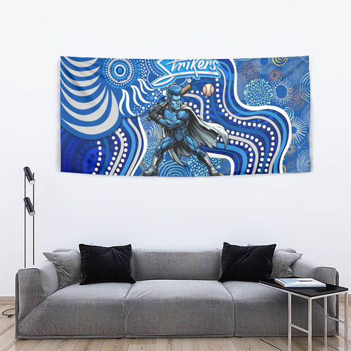 Adelaide Strikers Tapestry Indigenous Dot Art Superhero Batter Tribal Pattern