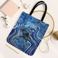 Adelaide Strikers Tote Bag Indigenous Dot Art Superhero Batter Tribal Pattern