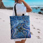 Adelaide Strikers Tote Bag Indigenous Dot Art Superhero Batter Tribal Pattern