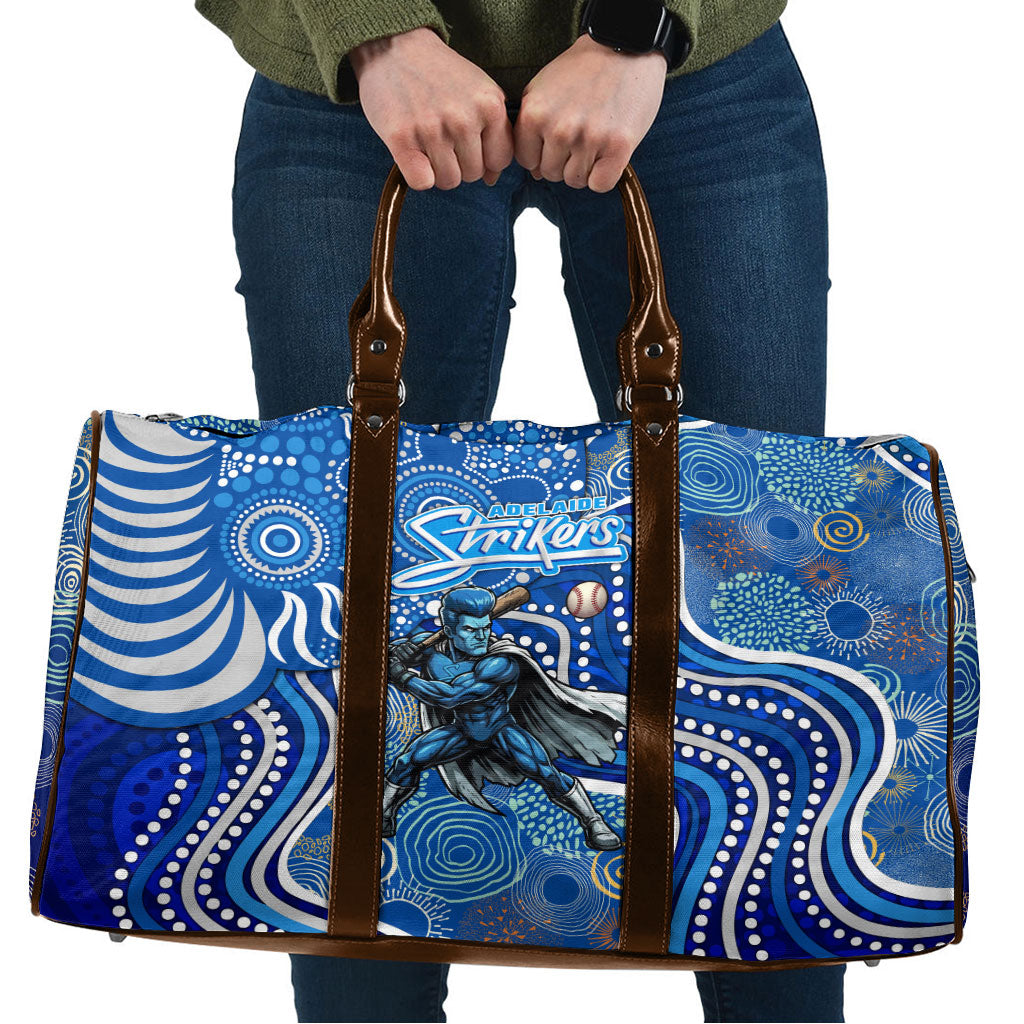Adelaide Strikers Travel Bag Indigenous Dot Art Superhero Batter Tribal Pattern