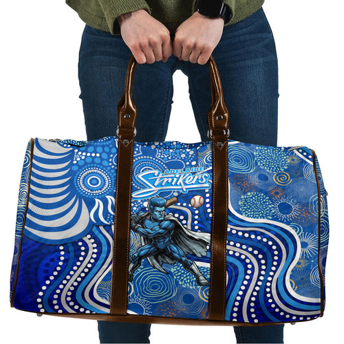 Adelaide Strikers Travel Bag Indigenous Dot Art Superhero Batter Tribal Pattern