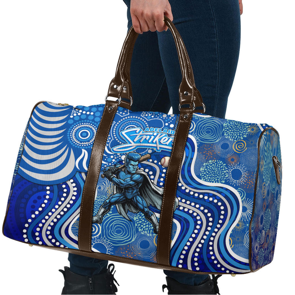 Adelaide Strikers Travel Bag Indigenous Dot Art Superhero Batter Tribal Pattern