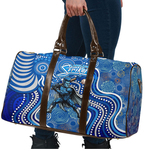 Adelaide Strikers Travel Bag Indigenous Dot Art Superhero Batter Tribal Pattern