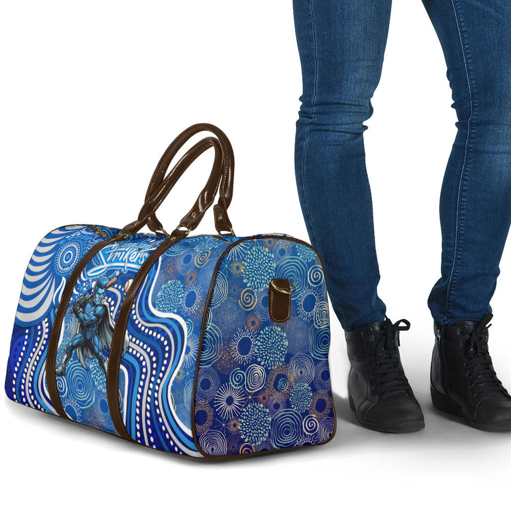 Adelaide Strikers Travel Bag Indigenous Dot Art Superhero Batter Tribal Pattern