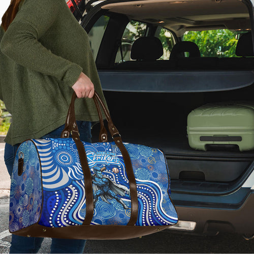 Adelaide Strikers Travel Bag Indigenous Dot Art Superhero Batter Tribal Pattern