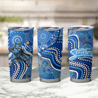 Adelaide Strikers Tumbler Cup Indigenous Dot Art Superhero Batter Tribal Pattern