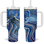 Adelaide Strikers Tumbler With Handle Indigenous Dot Art Superhero Batter Tribal Pattern