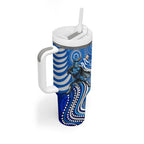 Adelaide Strikers Tumbler With Handle Indigenous Dot Art Superhero Batter Tribal Pattern
