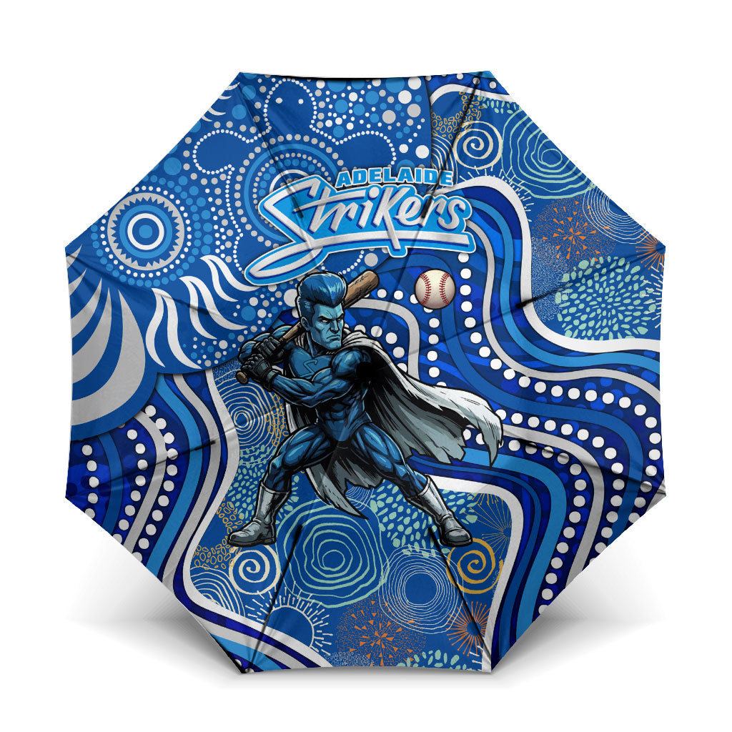 Adelaide Strikers Umbrella Indigenous Dot Art Superhero Batter Tribal Pattern