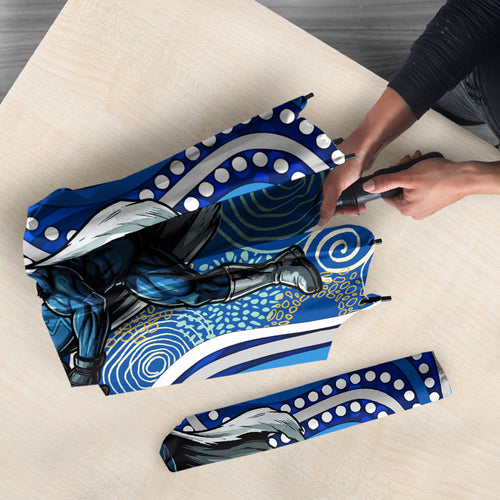 Adelaide Strikers Umbrella Indigenous Dot Art Superhero Batter Tribal Pattern