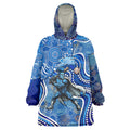 Adelaide Strikers Wearable Blanket Hoodie Indigenous Dot Art Superhero Batter Tribal Pattern