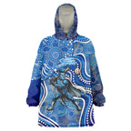Adelaide Strikers Wearable Blanket Hoodie Indigenous Dot Art Superhero Batter Tribal Pattern