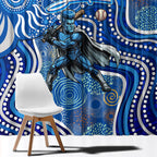 Adelaide Strikers Window Curtain Indigenous Dot Art Superhero Batter Tribal Pattern