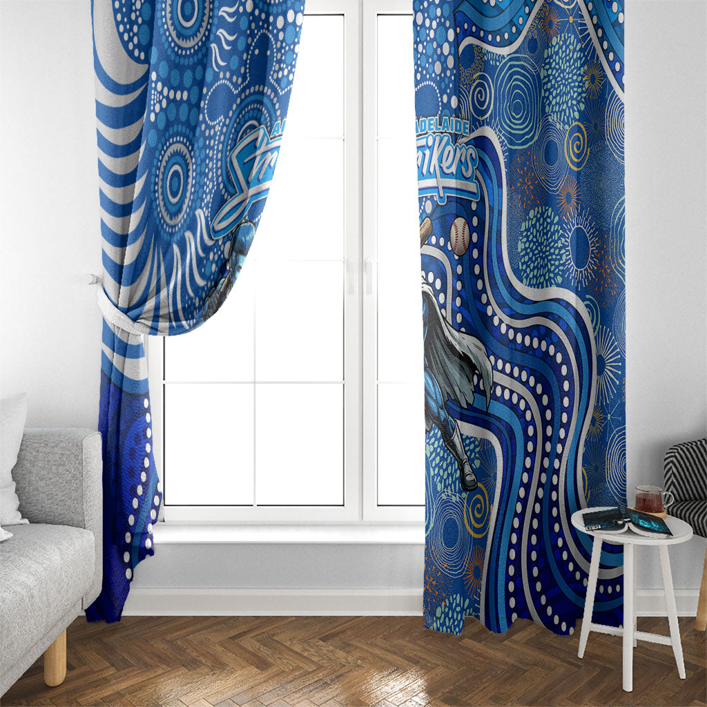 Adelaide Strikers Window Curtain Indigenous Dot Art Superhero Batter Tribal Pattern