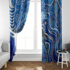 Adelaide Strikers Window Curtain Indigenous Dot Art Superhero Batter Tribal Pattern