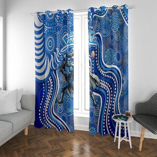 Adelaide Strikers Window Curtain Indigenous Dot Art Superhero Batter Tribal Pattern