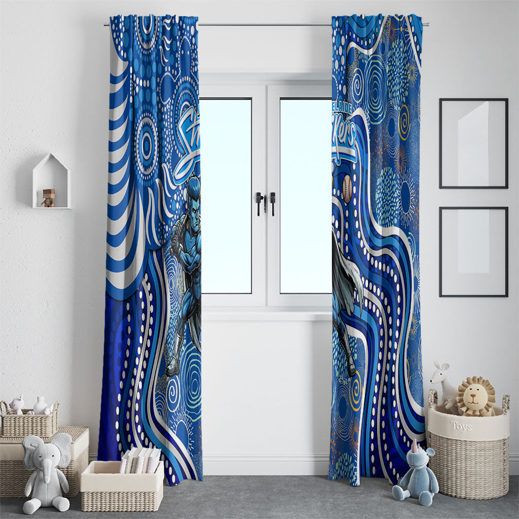Adelaide Strikers Window Curtain Indigenous Dot Art Superhero Batter Tribal Pattern