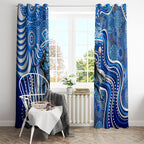 Adelaide Strikers Window Curtain Indigenous Dot Art Superhero Batter Tribal Pattern