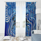 Adelaide Strikers Window Curtain Indigenous Dot Art Superhero Batter Tribal Pattern