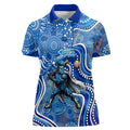 Adelaide Strikers Women Polo Shirt Indigenous Dot Art Superhero Batter Tribal Pattern