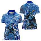 Adelaide Strikers Women Polo Shirt Indigenous Dot Art Superhero Batter Tribal Pattern