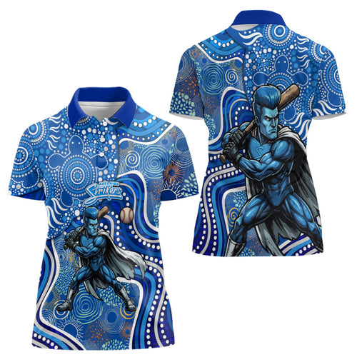 Adelaide Strikers Women Polo Shirt Indigenous Dot Art Superhero Batter Tribal Pattern