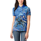 Adelaide Strikers Women Polo Shirt Indigenous Dot Art Superhero Batter Tribal Pattern