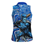 Adelaide Strikers Women Sleeveless Polo Shirt Indigenous Dot Art Superhero Batter Tribal Pattern