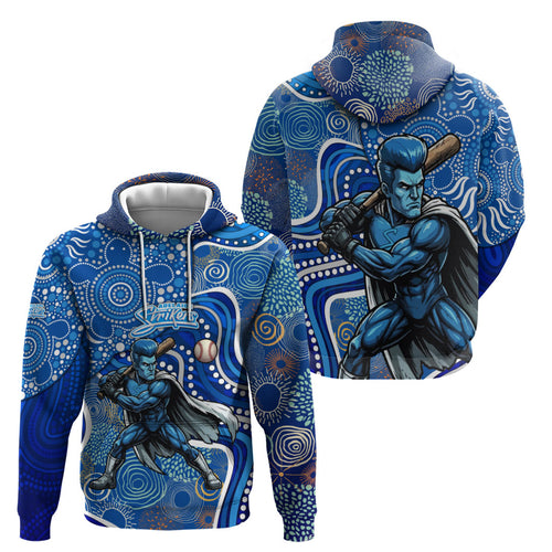 Adelaide Strikers Zip Hoodie Indigenous Dot Art Superhero Batter Tribal Pattern