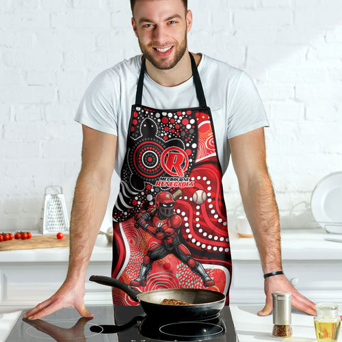 Melbourne Renegades Apron Indigenous Dot Art Superhero Batter Tribal Pattern