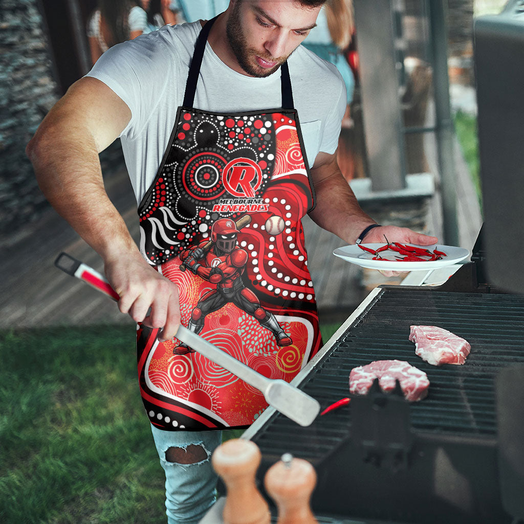 Melbourne Renegades Apron Indigenous Dot Art Superhero Batter Tribal Pattern