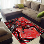 Melbourne Renegades Area Rug Indigenous Dot Art Superhero Batter Tribal Pattern