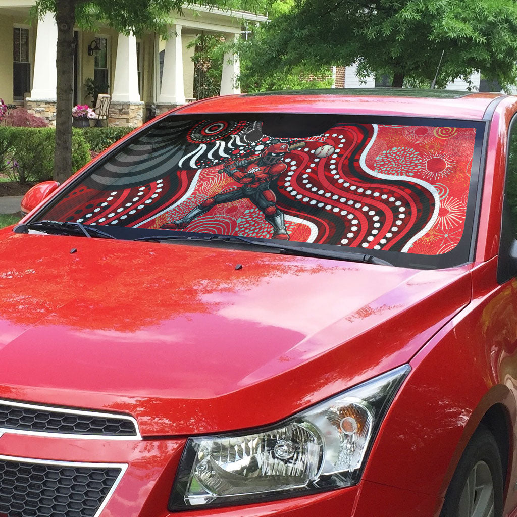 Melbourne Renegades Auto Sun Shade Indigenous Dot Art Superhero Batter Tribal Pattern