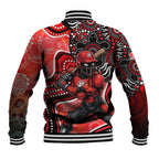Melbourne Renegades Baseball Jacket Indigenous Dot Art Superhero Batter Tribal Pattern