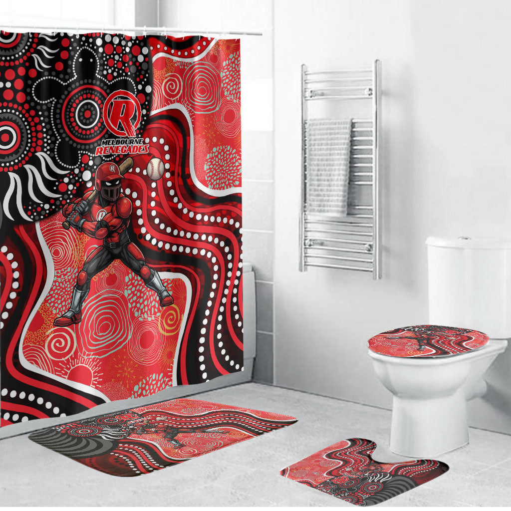 Melbourne Renegades Bathroom Set Indigenous Dot Art Superhero Batter Tribal Pattern