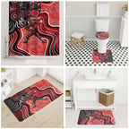 Melbourne Renegades Bathroom Set Indigenous Dot Art Superhero Batter Tribal Pattern