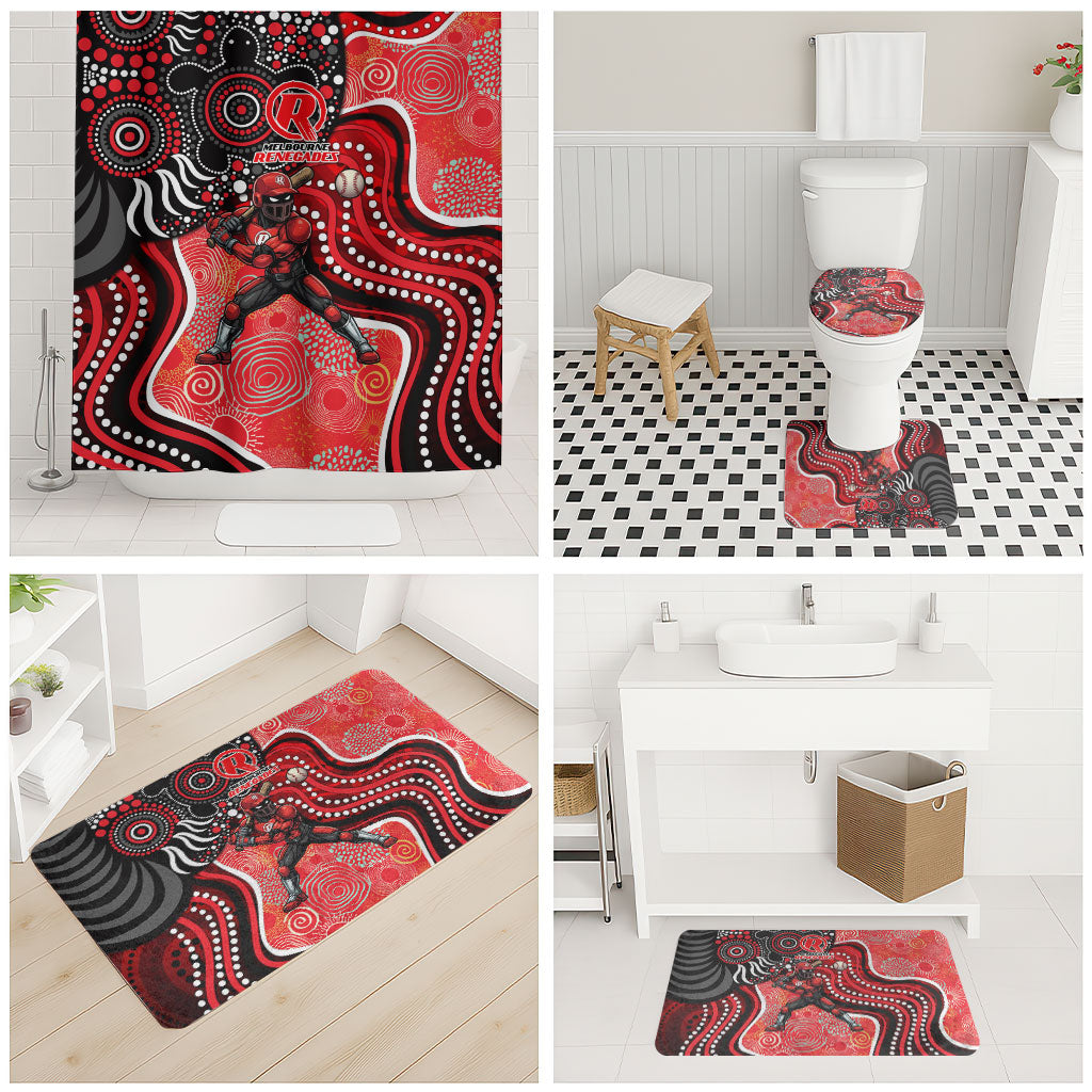 Melbourne Renegades Bathroom Set Indigenous Dot Art Superhero Batter Tribal Pattern
