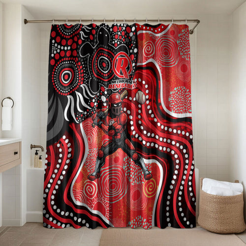 Melbourne Renegades Bathroom Set Indigenous Dot Art Superhero Batter Tribal Pattern