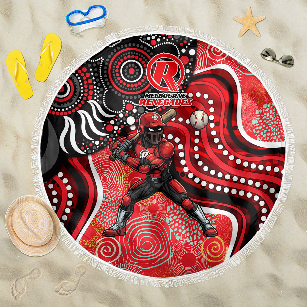 Melbourne Renegades Beach Blanket Indigenous Dot Art Superhero Batter Tribal Pattern